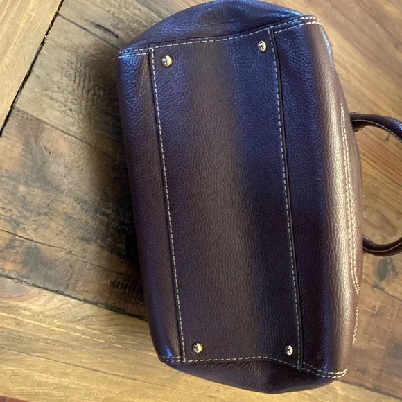 Lauren Ralph Lauren Brown Leather Doctor Handbag - Picture 5 of 6